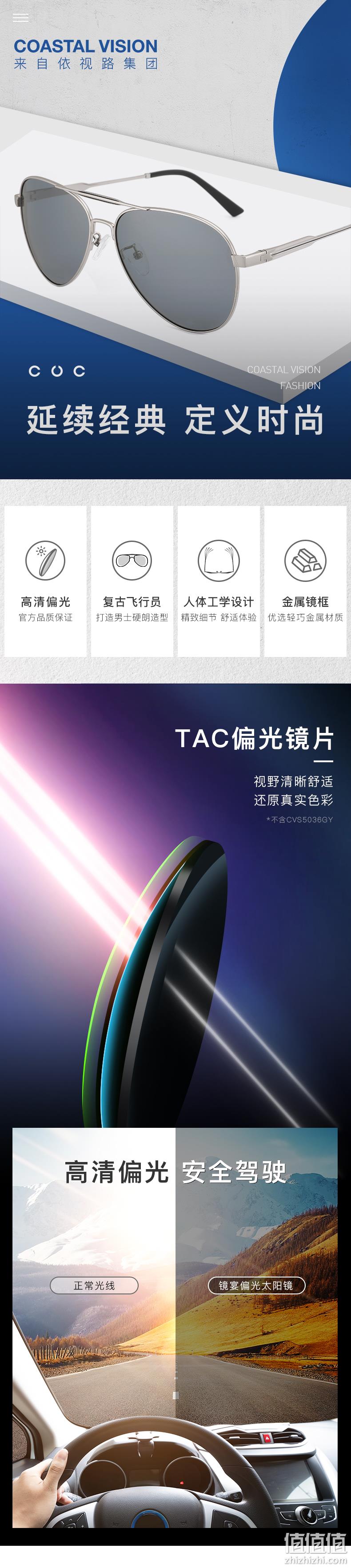 依视路旗下 Coastal Vision 镜宴 偏光太阳镜 史低29元包邮 值值值-买手聚集的地方