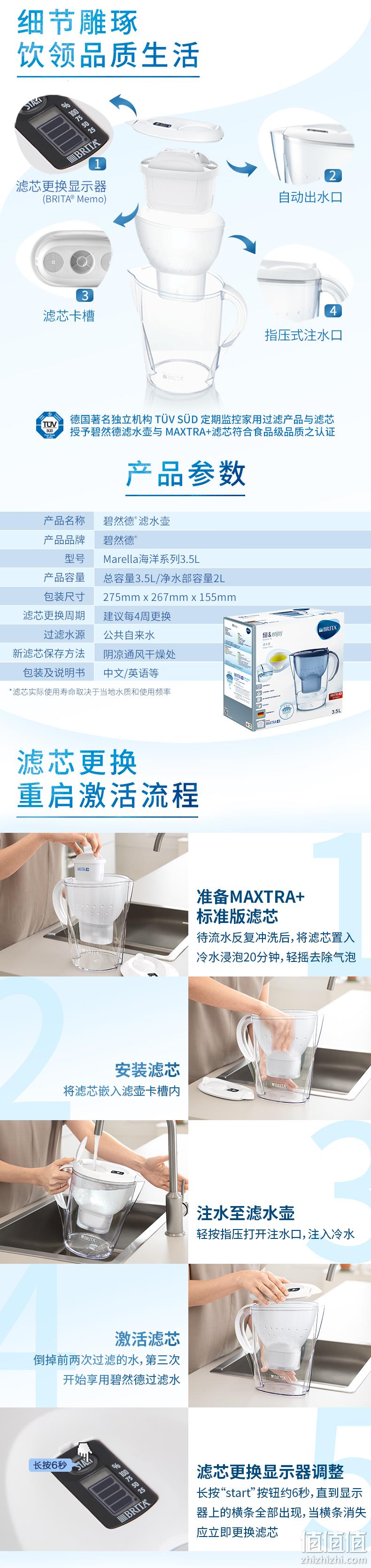 碧然德 海洋系列 Marella XL 净水壶 3.5L 7个德国原装滤芯 券后269元包邮 值值值-买手聚集的地方