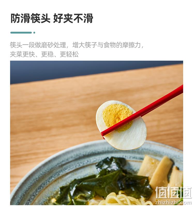 磨砂处理，防滑防霉：5双5色 淘宝心选 国潮五色防烫家用合金筷子 14.9元包邮 值值值-买手聚集的地方