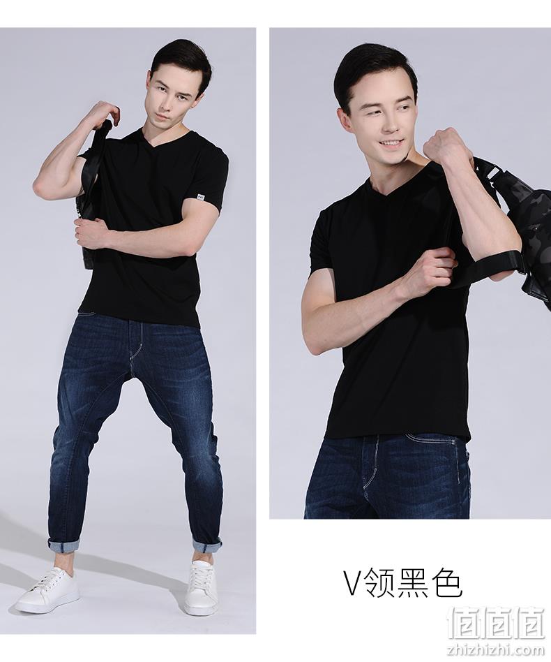 vstarry 夏季莱卡棉短袖T恤 2件 券后39元包邮 值值值-买手聚集的地方