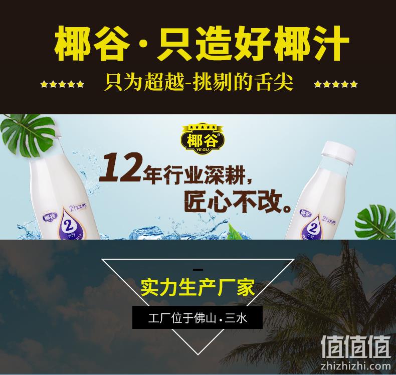 椰谷 2小时鲜榨椰子汁 含椰肉 245gx10瓶 券后34.9元包邮 值值值-买手聚集的地方