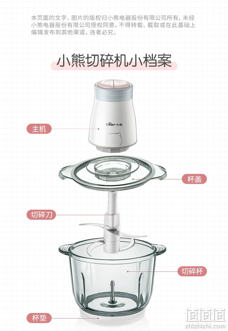 上市公司 小熊 绞肉机 家用电动多功能搅拌器 1.2L 券后49.9元包邮 值值值-买手聚集的地方