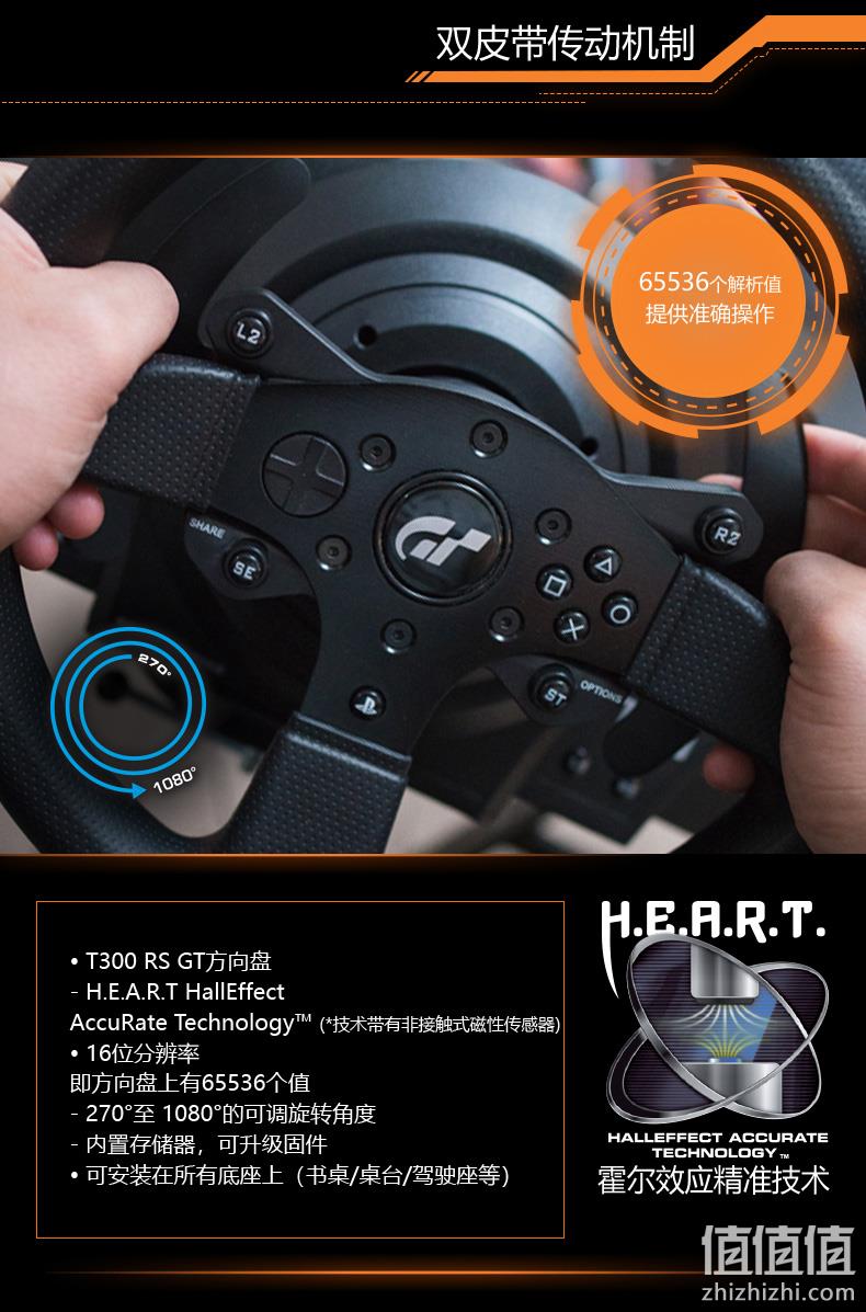61预售，GT定制版，力反馈无刷电机：Thrustmaster图马思特 T300RS PS5游戏方向盘模拟器 2599元包邮，24期免息 值值值-买手聚集的地方