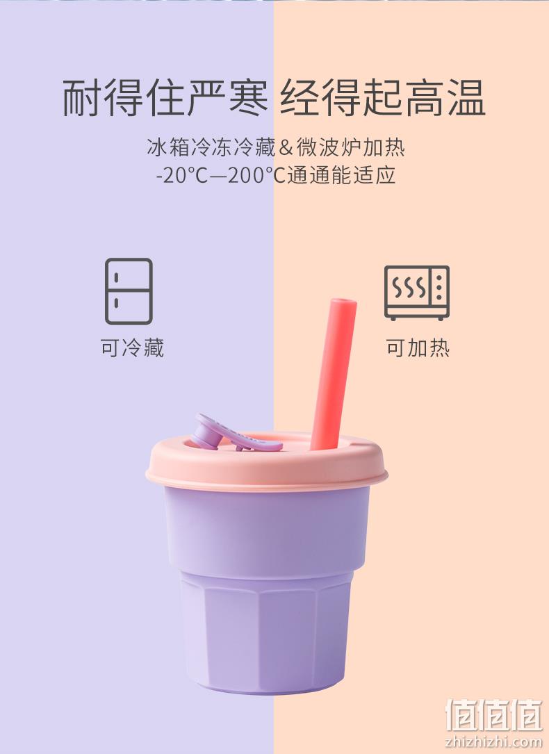 小米生态链,可微波加热:如山 儿童 防摔硅胶吸管杯 多色 34元包邮 值值值-买手聚集的地方