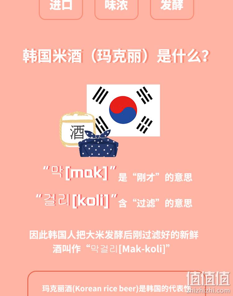 韩国进口，4.9分：750mlx3瓶 麴醇堂 原味米酒 券后49.3元包邮（京东2瓶44元） 值值值-买手聚集的地方
