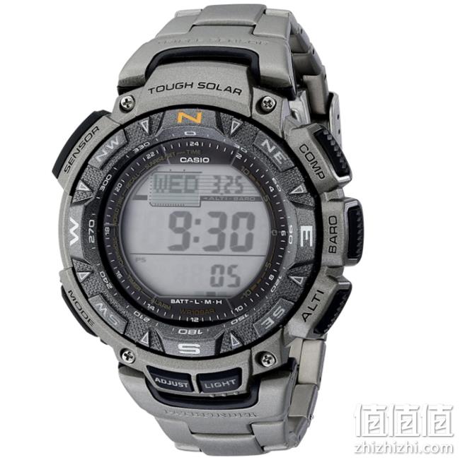 CASIO 卡西欧 PAG240T-7CR 男士太阳能手表 50.9mm 灰盘 直邮含税到手1404.2元 值值值-买手聚集的地方