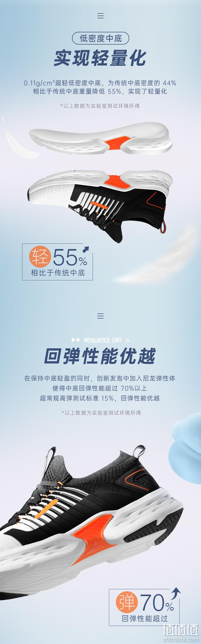 16日0点，商场同款，70%高回弹：PEAK匹克 男女 轻盈缓震跑鞋E03657H 前1小时109.5元包邮 值值值-买手聚集的地方