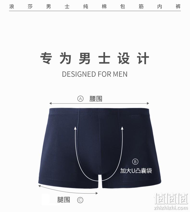 浪莎 男士 纯棉透气内裤 4条 券后29.9元包邮 值值值-买手聚集的地方