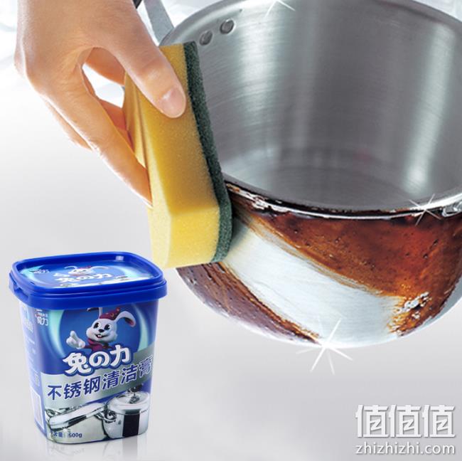 月销10万件，兔の力 强力不锈钢清洁膏500g 9.9元包邮（之前推荐26.9元） 值值值-买手聚集的地方