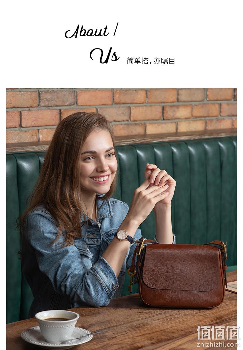 值哭,最后3小时!Fossil 化石 Harper系列 女士单肩斜挎牛皮马鞍包 ZB675920 多重优惠低至282.7元包邮 值值值-买手聚集的地方