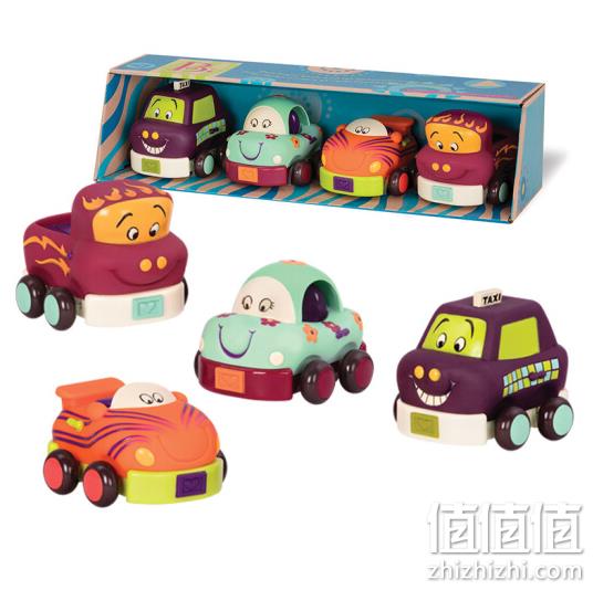 B.Toys 比乐 回力惯性发条玩具车 4只 89元 值值值-买手聚集的地方