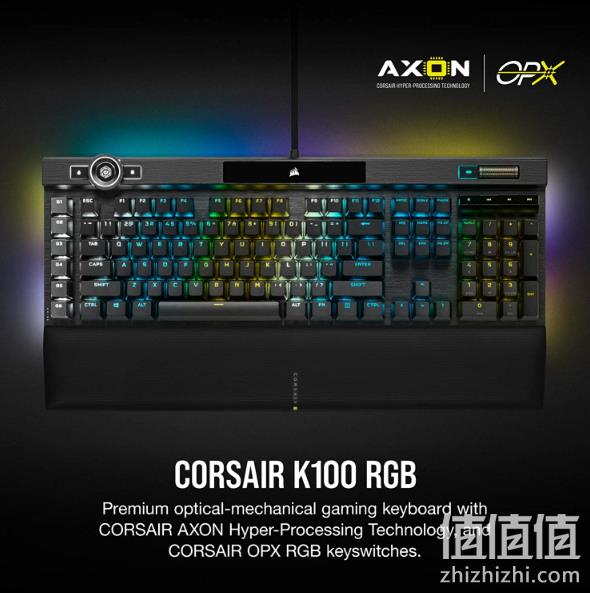 销量第一！CORSAIR 美商海盗船 K100 RGB 机械键盘 Cherry银轴 新低1348.39元包邮（京东1999元） 值值值-买手聚集的地方