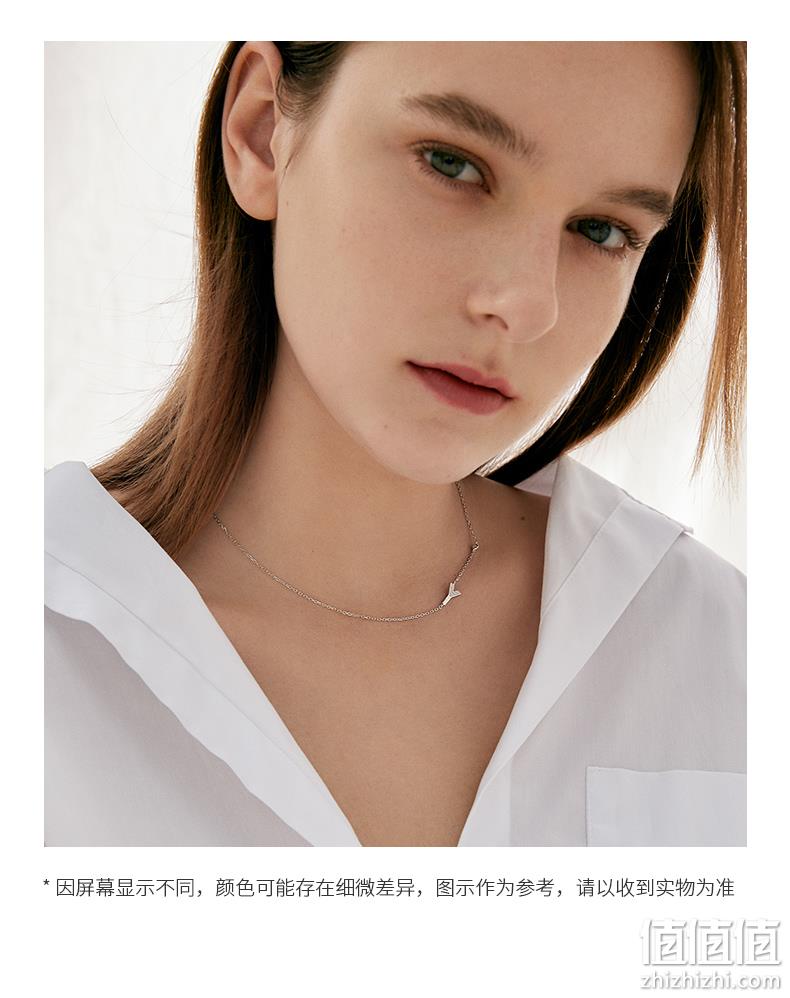 周大生子品牌：Design Circles设界 S925银项链锆石斜戴字母链 多款 109元包邮 值值值-买手聚集的地方
