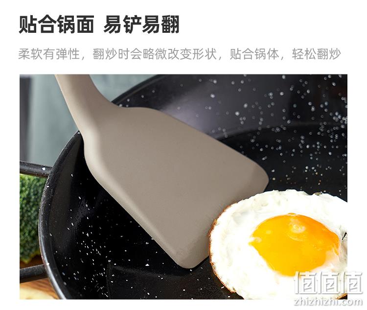 不粘锅专用,隔热防烫榉木柄:淘宝心选 食品级硅胶锅铲 汤勺 漏勺 9.9元包邮 值值值-买手聚集的地方