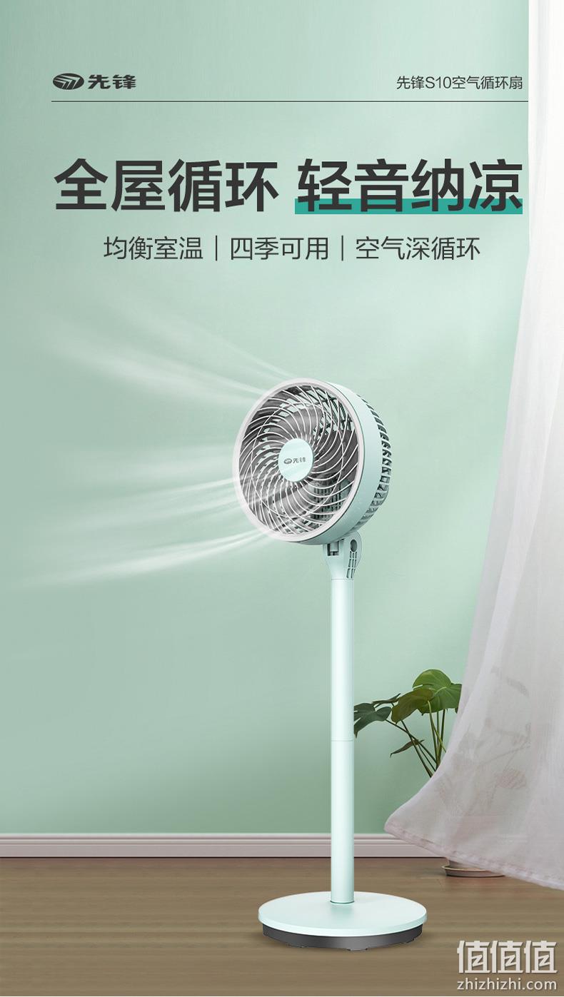 新低！京东超市，整屋循环摆脱浊气：先锋 绿精灵 台立两用空气循环扇DXH-S10 69元包邮（之前推荐79元） 值值值-买手聚集的地方