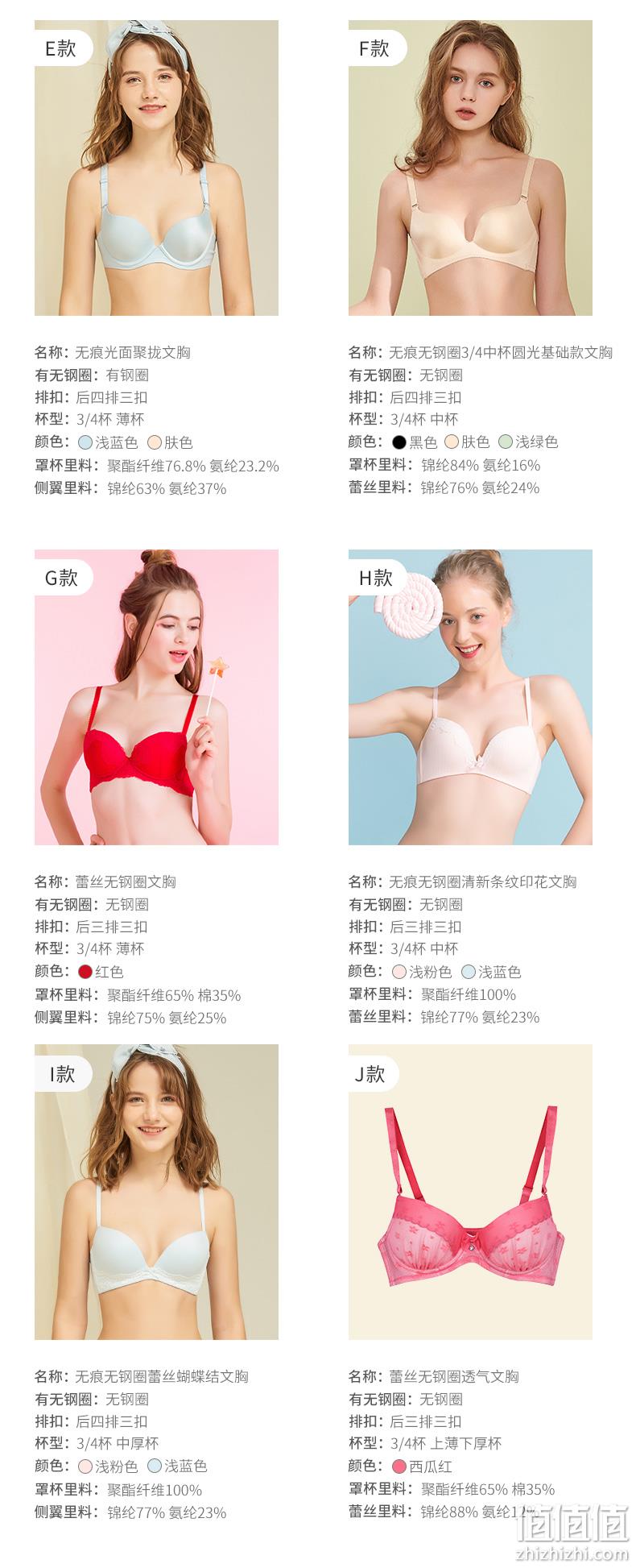 断码清仓，商场同款，41款任选：日本 阪织屋 薄款无钢圈日系聚拢文胸 券后19元包邮 值值值-买手聚集的地方