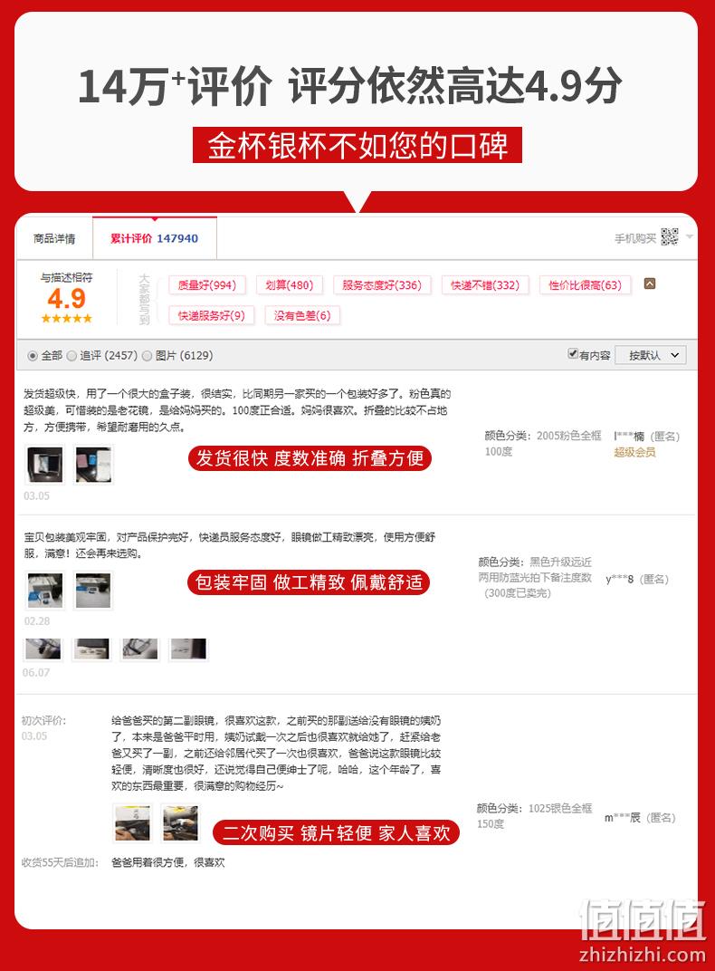 限今日！远近两用可折叠：故乡月 男女 超轻防蓝光老花镜 券后14.9元起包邮 值值值-买手聚集的地方