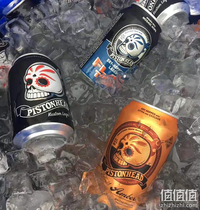 2016啤酒节金奖 瑞典原装进口 PISTONHEAD 骷髅头 麦芽黄啤 330mlx24听 90元包邮 值值值-买手聚集的地方