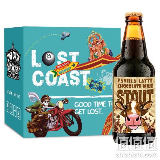 LOST COAST 迷失海岸 香草拿铁牛奶世涛啤酒 355mlx6瓶 69元 值值值-买手聚集的地方