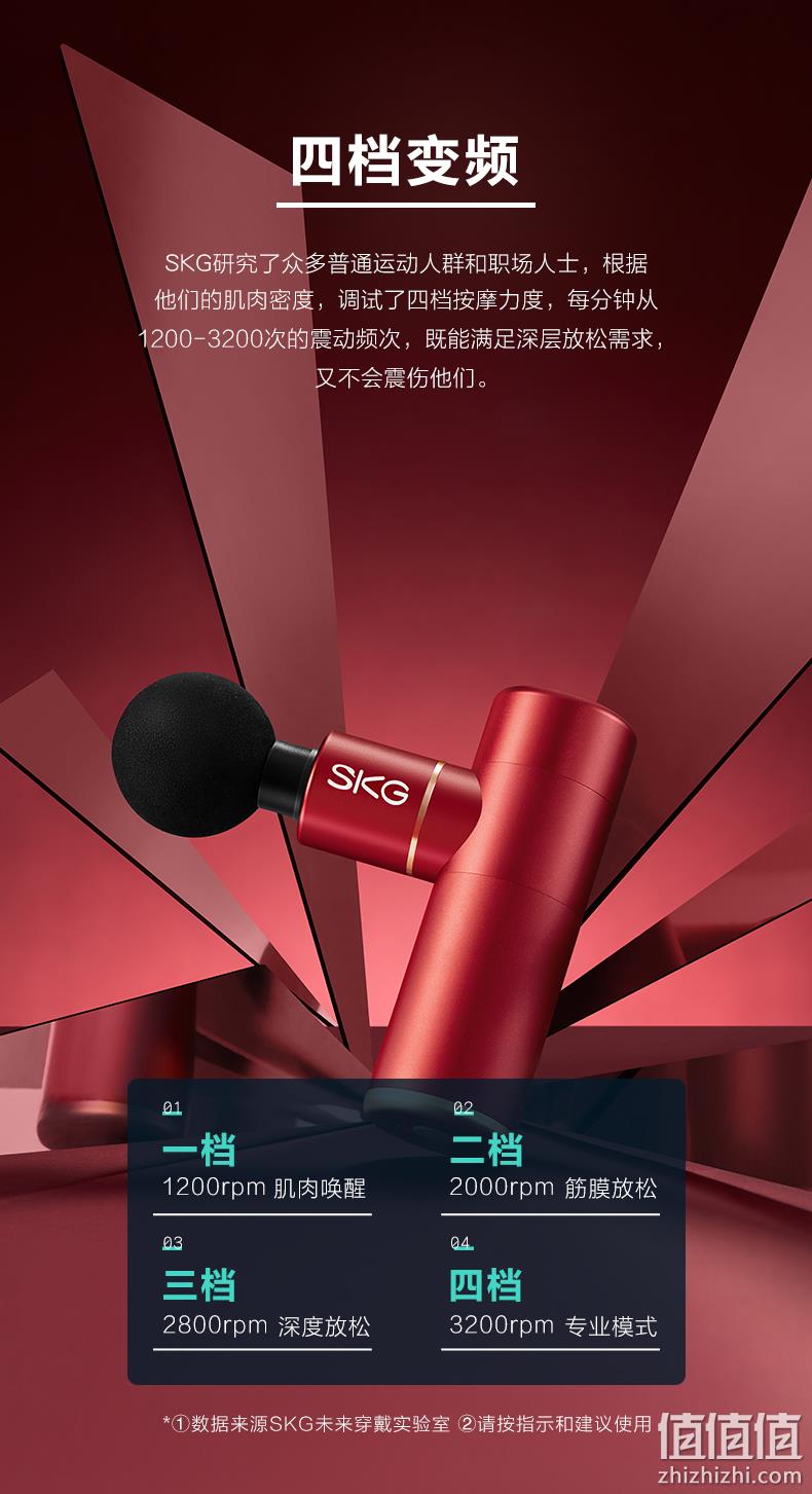 3200转/分钟高频高强击打，深层放松肌肉：SKG 迷你筋膜枪 699元包邮，3期免息 值值值-买手聚集的地方