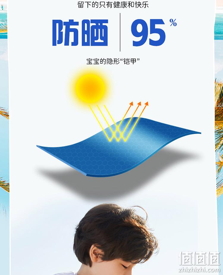 防晒+弹力+速干三合一，阻隔95%紫外线：探路者 儿童 超轻薄皮肤衣 89元包邮 值值值-买手聚集的地方