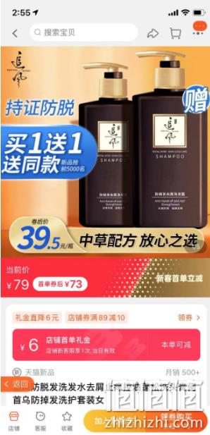 霸王旗下 追风 防脱发洗发水 600g/瓶 +送同款600g 29.9元包邮 撸2瓶 值值值-买手聚集的地方