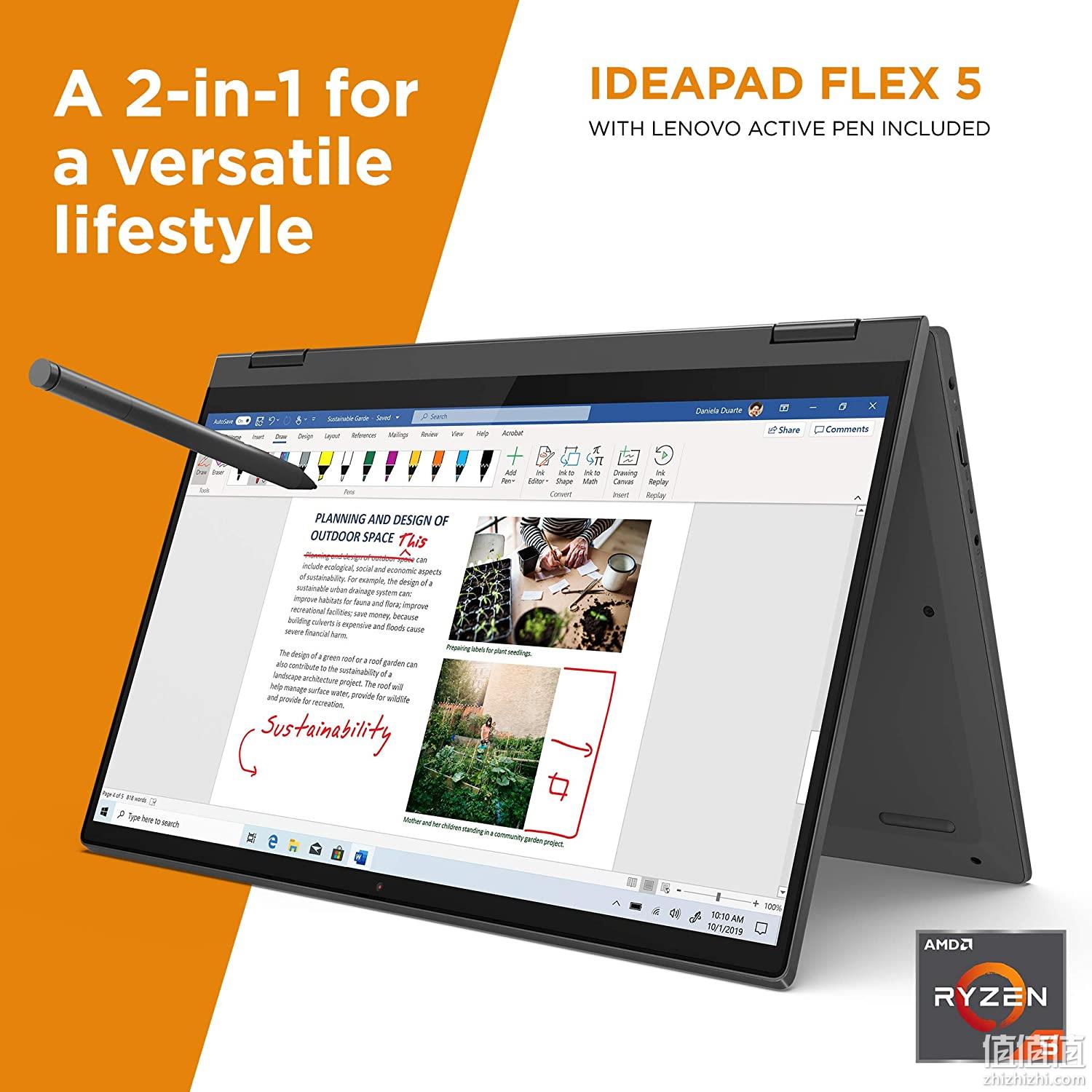Lenovo 联想 Flex 5 14英寸笔记本电脑（R5-4500U、16GB、256GB SSD） Prime直邮到手3948元 值值值-买手聚集的地方