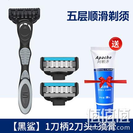 LEENLIRY 凌力 5层刀片男士剃须刀（1刀架+2刀头+须膏） 12.9元包邮 值值值-买手聚集的地方