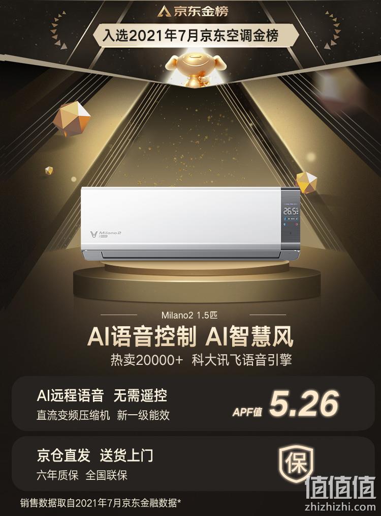 新一级能效，AI语音控制：1.5匹 云米 壁挂式空调 KFRd-35GW/Y3YM6-A1 1799元包邮 值值值-买手聚集的地方
