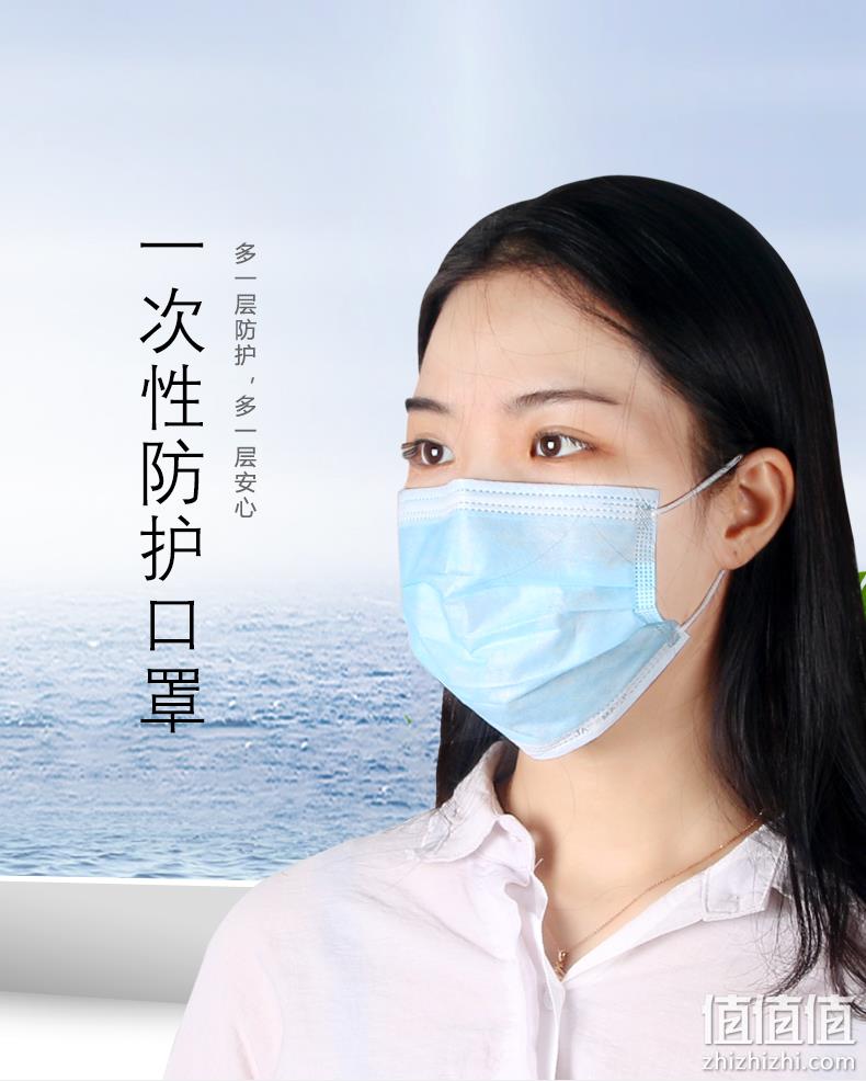 新低!100只 耐斯安 三层含熔喷布一次性防护口罩 12.8元包邮 值值值-买手聚集的地方