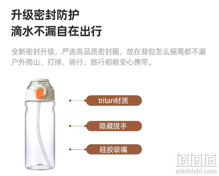 进口Tritan材质,单手开盖:630ml 淘宝心选 弹盖吸管随手杯 13.9元包邮 值值值-买手聚集的地方
