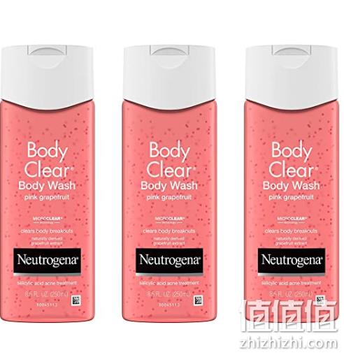 去后背痘痘神器！Neutrogena 露得清 粉红葡萄柚祛痘沐浴露 250mlx3瓶 直邮含税到手123.8元 值值值-买手聚集的地方