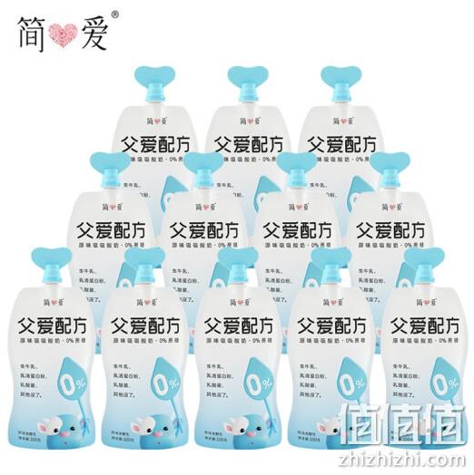 简爱 无蔗糖酸奶 100gx12袋+1个随机酸奶 plus会员79元 值值值-买手聚集的地方