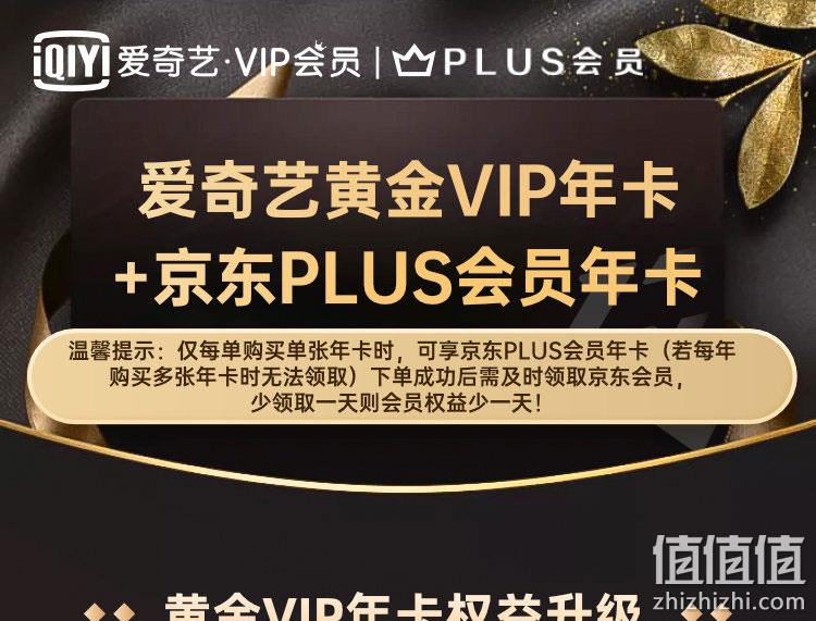 一键双享，旗舰店直充：爱奇艺 黄金会员年卡+京东 PLUS会员年卡 138元 值值值-买手聚集的地方