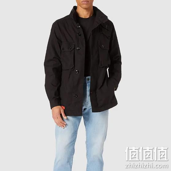 G-STAR RAW 男士 Utility Straight 黑色工装多口袋外套 D19001 直邮含税到手476.7元（美国官网130美元） 值值值-买手聚集的地方