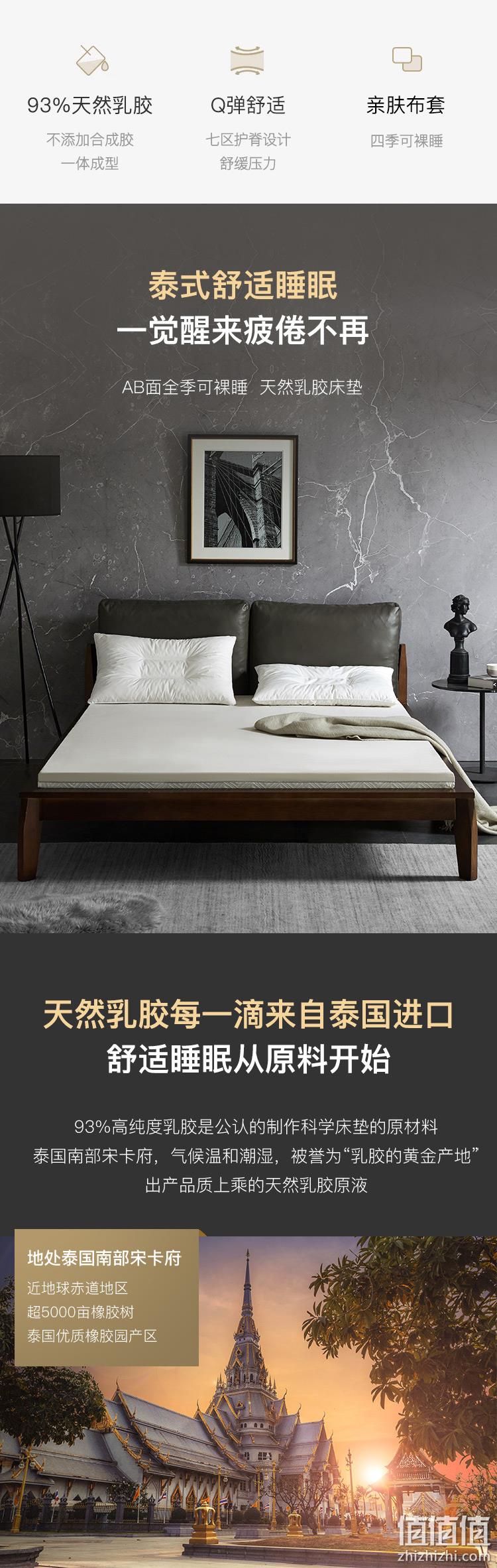 泰国93%天然乳胶，旗舰款0压感：180x200x5cm 网易严选 乳胶床垫 699元包邮，含内外双层套，送乳胶枕头 值值值-买手聚集的地方