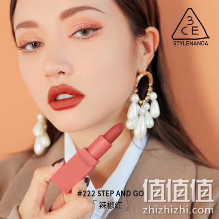 新低！3CE 三熹玉 方管哑光口红 多色 69元包邮 值值值-买手聚集的地方