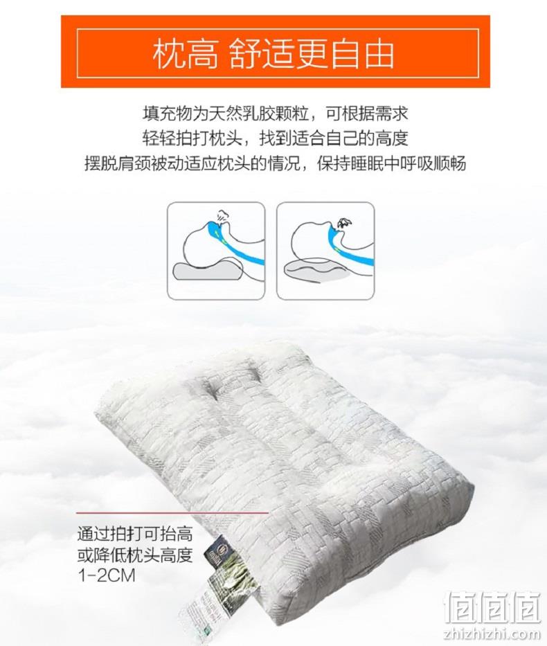 上市品牌，泰国进口乳胶：浪莎 乳胶颗粒按摩护颈枕 券后19.9元起包邮 值值值-买手聚集的地方