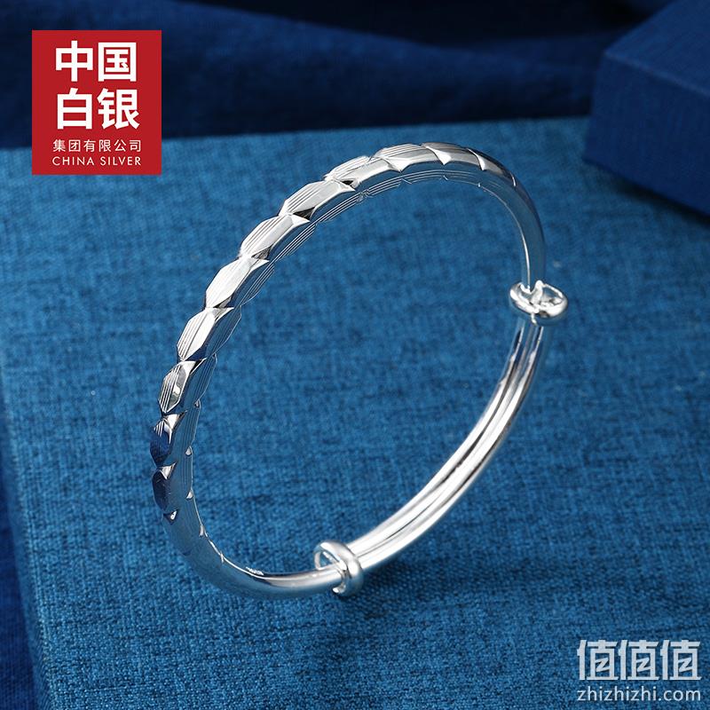 中国白银 龙行天下 中国风逆鳞系列足银999纯银手镯 24g  209元包邮 值值值-买手聚集的地方