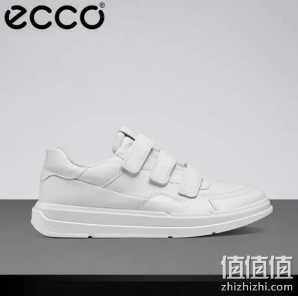2021新款 ECCO 爱步 SoftX 柔酷X 男士魔术贴小白鞋 474.64元包邮（天猫1799元） 值值值-买手聚集的地方