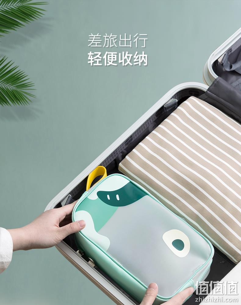游泳健身洗澡都能用，干湿分离，防水便携：雅琴 TPU磨砂半透明化妆包 13.9元起包邮 值值值-买手聚集的地方