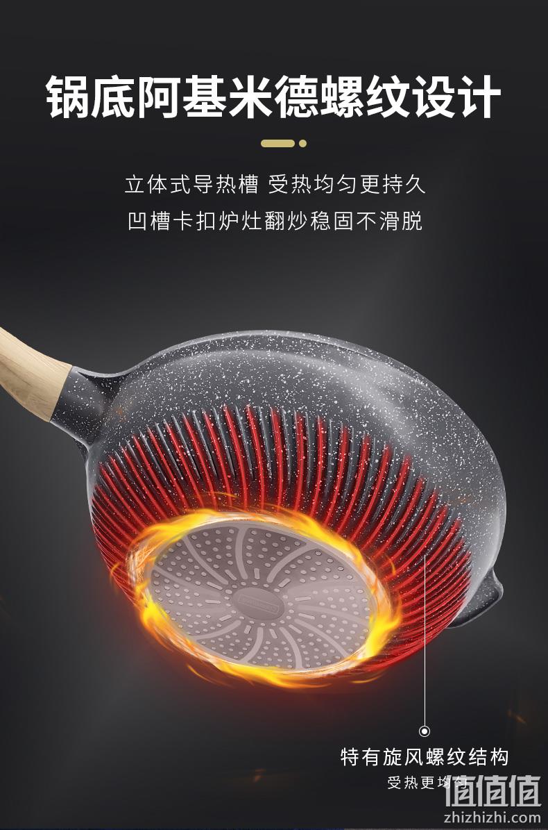 史低！立体导热，轻盈好颠锅：30cm 康宁 星耀系列 麦饭石色不粘炒锅+锅盖 199元包邮 值值值-买手聚集的地方