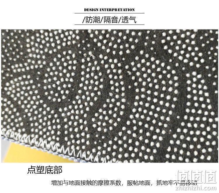 加密水晶绒，柔软扎实可水洗：80x120cm 原非白 轻奢家用入户玄关地垫 19.9元包邮 值值值-买手聚集的地方