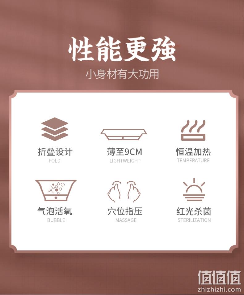 新低！小红书热荐，红光杀菌，暖足按摩，可折叠：尚朋堂 恒温加热电动泡脚桶 58元起包邮顺丰（之前推荐78元） 值值值-买手聚集的地方