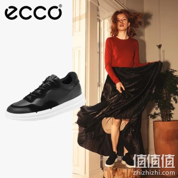 ECCO 爱步 Soft X柔酷系列 女士真皮拼接运动鞋 新低411.19元包邮(天猫1399元) 值值值-买手聚集的地方