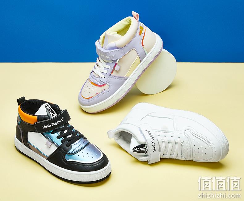 Hush Puppies 暇步士 2021秋款 儿童高帮板鞋 139元包邮 值值值-买手聚集的地方