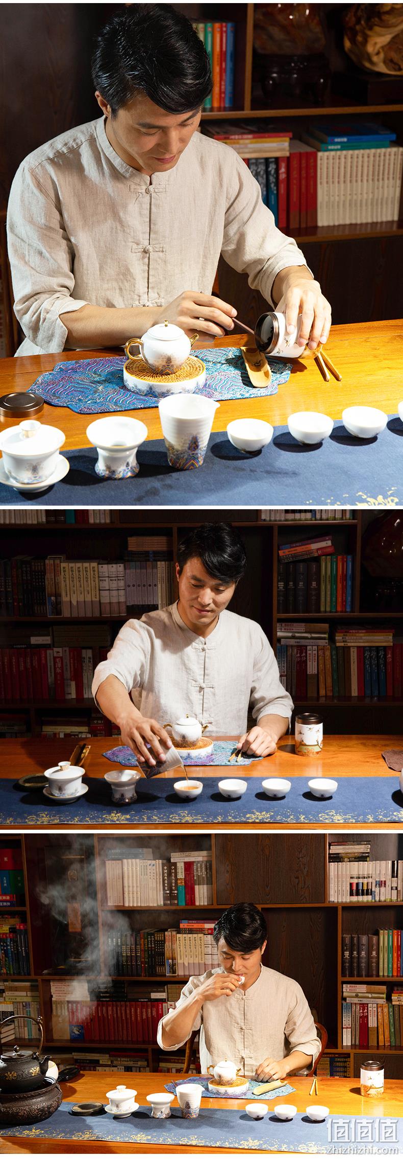 茶博会获奖品牌，立体浮雕：容山堂 陶瓷珐琅彩绘盖碗三才茶碗 34.1元包邮 值值值-买手聚集的地方