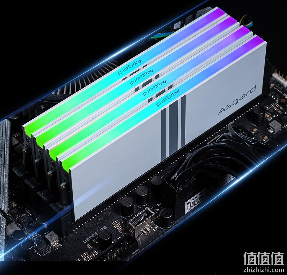 Asgard 阿斯加特 女武神-炫酷白甲 DDR4 台式机内存条 16G(8x2)套装 RGB灯条 599元包邮 值值值-买手聚集的地方