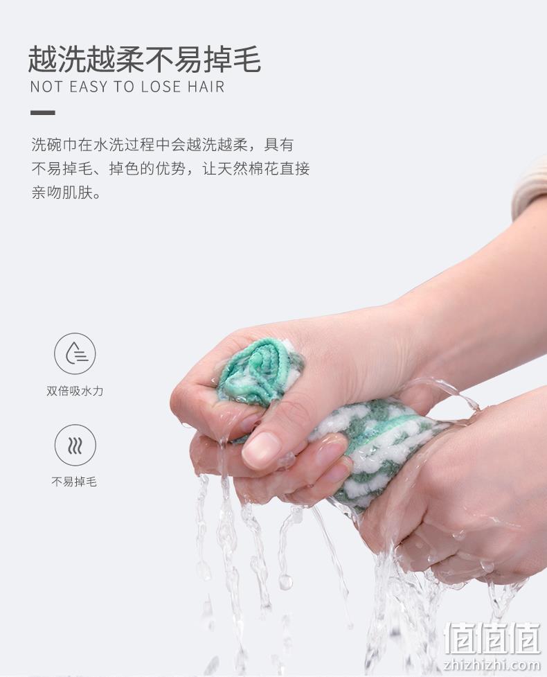 嘉嘉爱 不沾油不易掉毛 加厚吸水抹布 25x25cm 5条装 券后8.7元包邮 值值值-买手聚集的地方