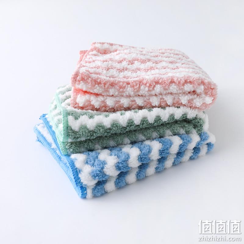 嘉嘉爱 不沾油不易掉毛 加厚吸水抹布 25x25cm 5条装 券后8.7元包邮 值值值-买手聚集的地方